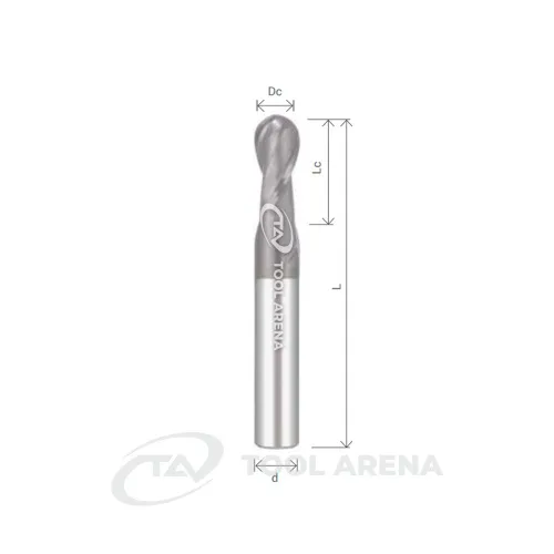 H-SBM2140 Фреза твердосплавная сферическая D14x25x90x14xZ2 ALTIN-NANO ARRALBE фото