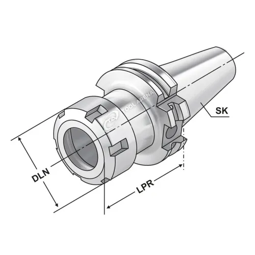 Патрон цанговый DC-SK40-2/16-60 ER25 ISO7388-1 AD/AF (DIN69871 AD/B)  DC.403.02.16 фото