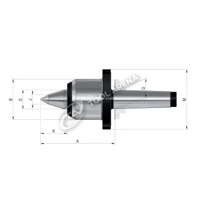 304523 Центр вращающийся, конус Морзе 6, тип 640-80 для высокой нагрузки при больших значениях частоты вращения, с отжимной гайкой RÖHM фото