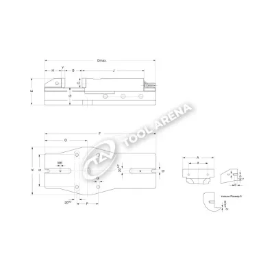 Тиски станочные прецизионные, тип RH, 158513 фото