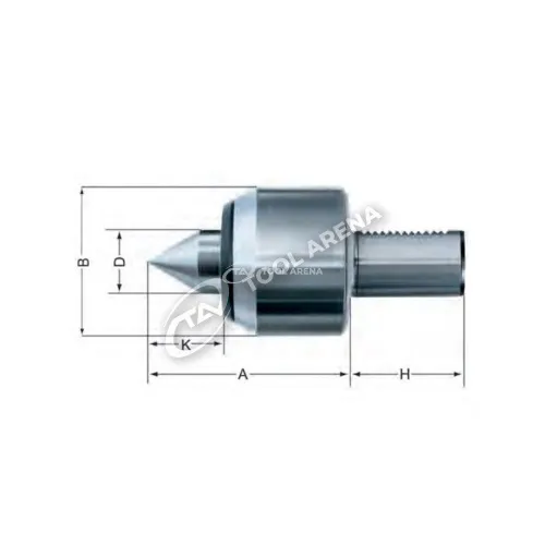 664631 Центр вращающийся, с хвостовиком VDI40, тип 645-00 с посадочным хвостовиком для станков ЧПУ, наконечник подпружинен RÖHM фото