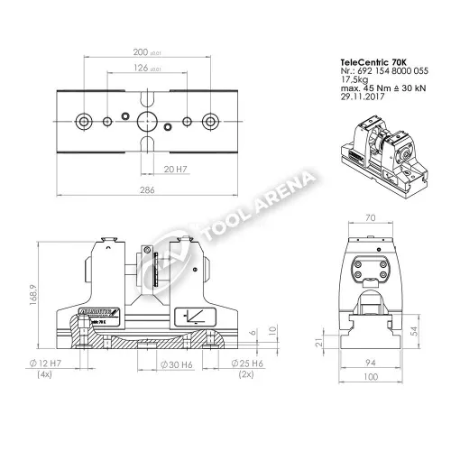 Тиски прецизионные для 5-ти осевой обработки, TeleCentric 70 K фото