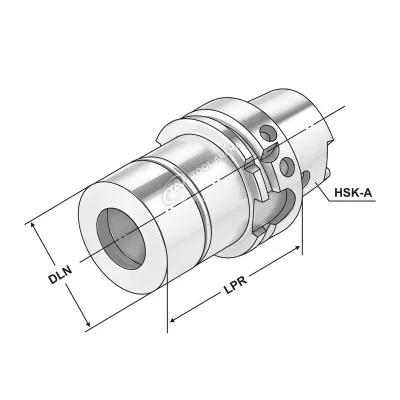 Патрон цанговый прецизионный HSK63-2/20-200 ER32 ISO 15488 (DIN69893) Форма A A63.P2.20.200 фото