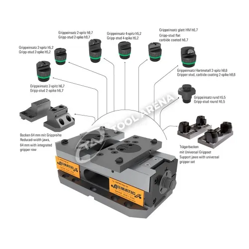 Тиски прецизионные станочные, самоцентрирующиеся, CentroGripp 125 фото