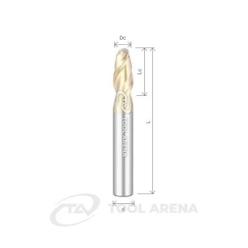 A-SBM2200Z Фреза твердосплавная сферическая D20x40x100x20xZ2 ZRN ARRALBE фото