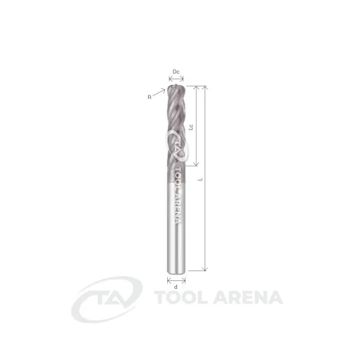 H-SEM4100L-r3,0 Фреза твердосплавная D10R3x45x100x10xZ4 ALTIN-NANO ARRALBE фото