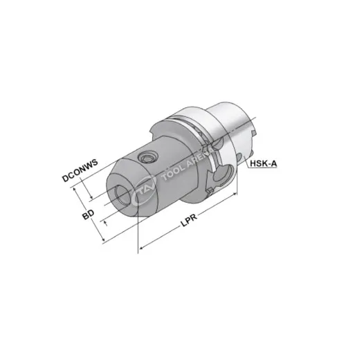 A100.04.06.2 Оправка для концевых фрез (Weldon) HSK100 - 6- 160,  DIN 69893, форма A, Kemmler фото