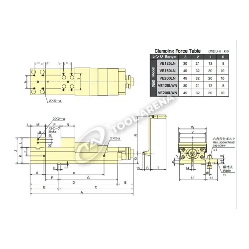 Тиски прецизионные VE125LWN фото