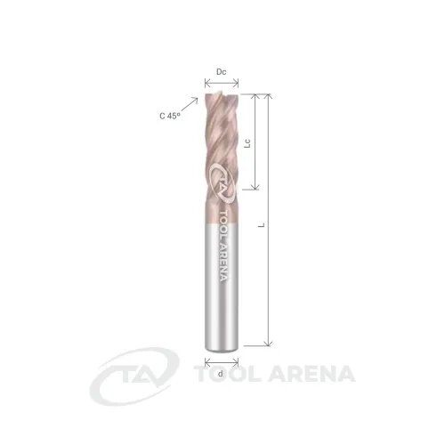 HYP-4160-52R Фреза твердосплавная D16x52x108x16xZ4 HYPERLINK ALTIN-TITAN ARRALBE фото