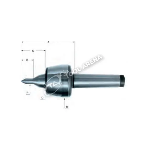552631 Центр вращающийся, конус Морзе 4, тип 604 HVLN с закаленным и шлифованным корпусом, удлинённый с тонким наконечником RÖHM фото