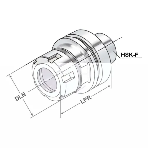 Патрон цанговый HSK63-2/16-160 ER25 DIN69893 Форма F  F63.02.16.2 фото