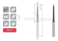 AT-CBM2060XL-C73x1 Фреза твердосплавная сферическая D8x9x150x8xZ2 ALCrN ARRALBE