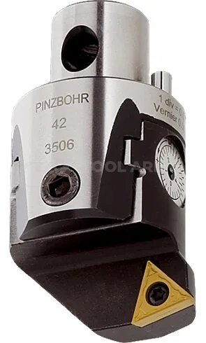 Блок расточной, чистовой 75° с режущими пластинами в гнездах ползунов, под пластинку TP☐☐ 0902☐☐. Pinzbohr, A 02775 310. фото