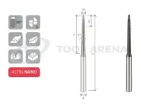 H-CBM2020L-C40x1 Фреза твердосплавная сферическая D2x3x80x6xZ2 ALTIN-NANO ARRALBE