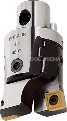 Блок расточной, черновой 90° с режущими пластинами в гнездах ползунов, под пластинку TC☐☐ 16T3☐☐. Pinzbohr, D 05490 300. фото