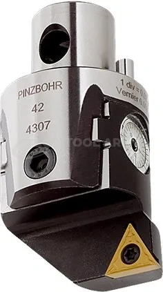 Блок расточной, чистовой 90° с режущими пластинами в гнездах ползунов, под пластинку TP☐☐ 0902☐☐. Pinzbohr, A 02790 310. фото