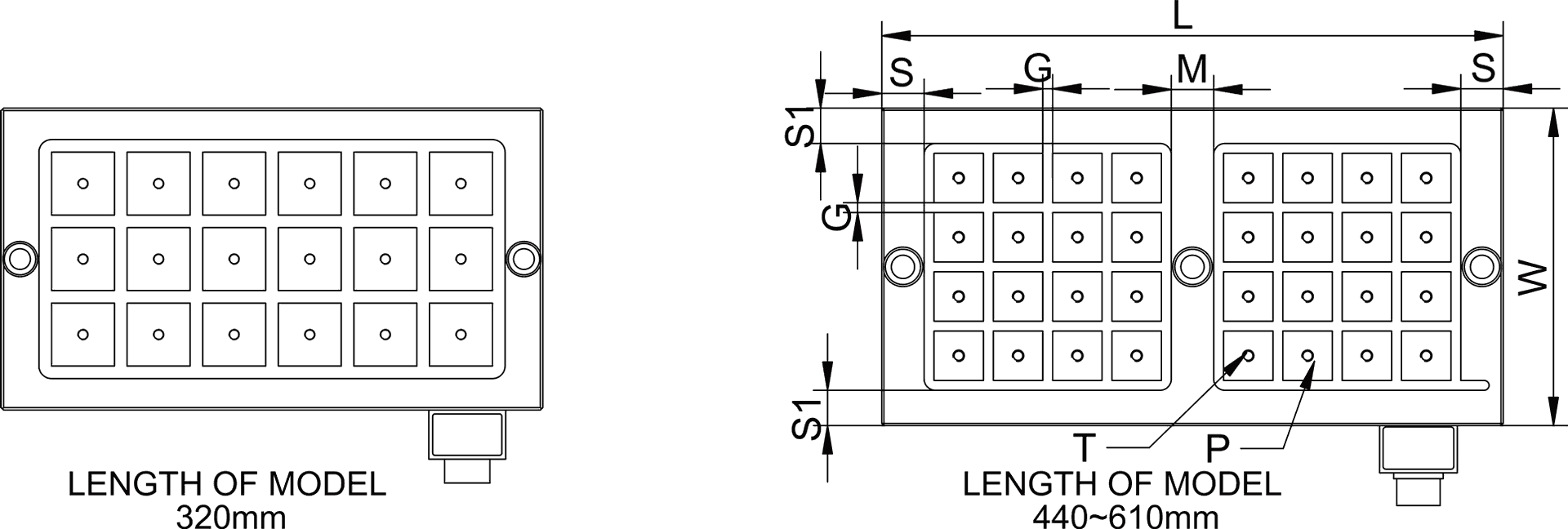 Чертеж магнитной плиты EEPM-A