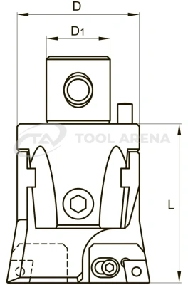 Блок расточной, черновой 90° с резцовыми вставками ЗСТ 90 402 N, под пластинку CN☐☐ 1204☐☐L. Pinzbohr, D 50090 402 N. фото