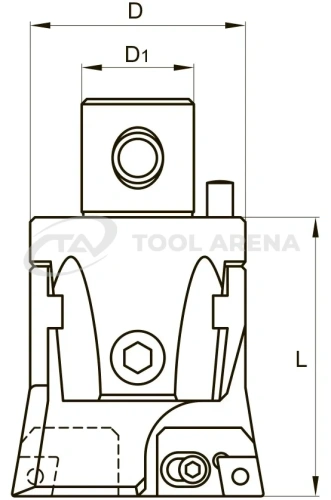 Блок расточной, черновой 90° с резцовыми вставками ЗСТ 90 402 N, под пластинку CN☐☐ 1204☐☐L. Pinzbohr, D 50090 402 N. фото