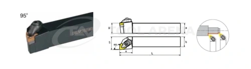 DWLNR2525M08 Державка токарная для наружного точения NICHE
