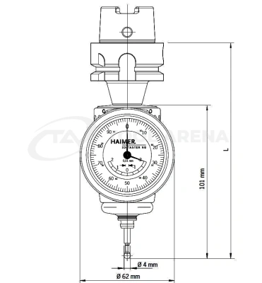 3d щуп NG HAIMER с короткой оправкой HSK-A40, 80.363.A40NG | Toolarena