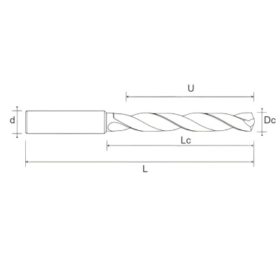 60.6005.0350 Сверло твердосплавное D3,5 5XD DRILLANT Helion