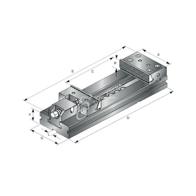 Тиски машинные ATI-200 KS30200 фото