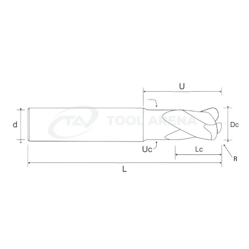 92.6415.0310 Фреза твердосплавная с угловым радиусом D3x3x50x6xZ4 DEEP BLUE Helion фото