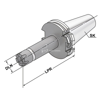 Патрон цанговый SK40-1/7-55 ER11 - Mini DIN69871 AD/B  403.02.07 фото