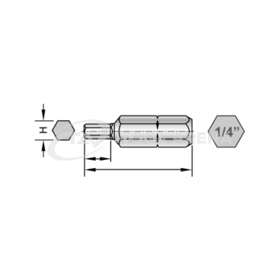 0-TPK-B03-H040-25 Sloky 25mm биты Hexagon