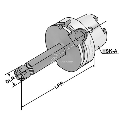 Патрон цанговый HSK32-1/10-50 ER16 - Mini DIN69893 Форма A  A32.02.10.M фото