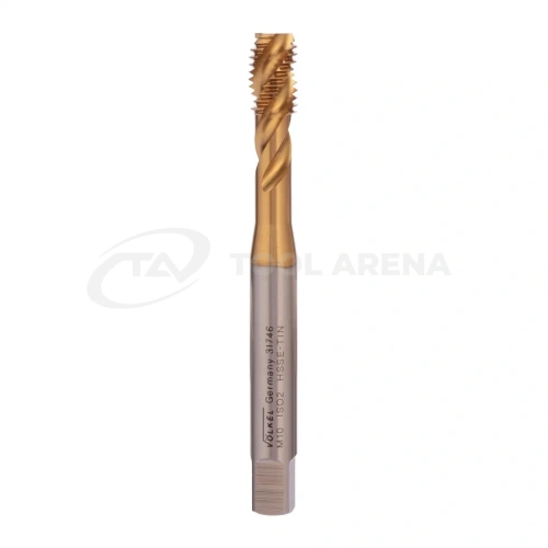 Метчик винтовой машинный Volkel HSSE TiN DIN371 6h метрическая резьба М10х1,5 31746 фото