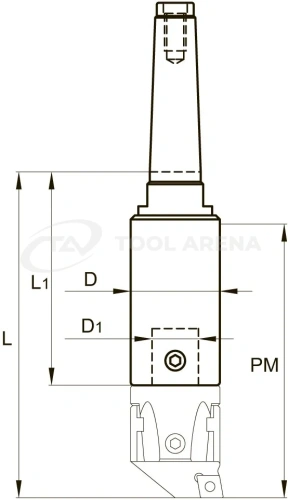 Оправка для расточных блоков, типоразмер 22, глубина расточки 80 мм, хвостовик Морзе 2 DIN 228 , 302022080 фото