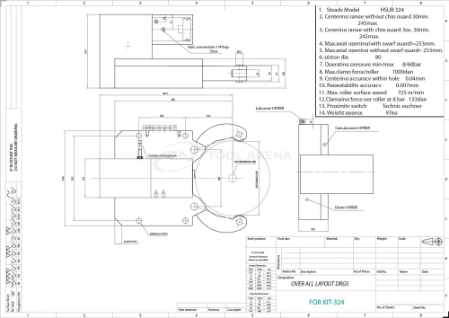 Компактный люнет Kitagawa для токарных центров KIT324