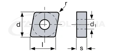 CNMG120404-PF NC3015 Пластина сменная твердосплавная