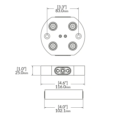 Плита нулевой точки RockLock 52mm Ø116mm x 25mm фото