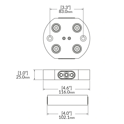 Плита нулевой точки RockLock 52mm Ø116mm x 25mm фото