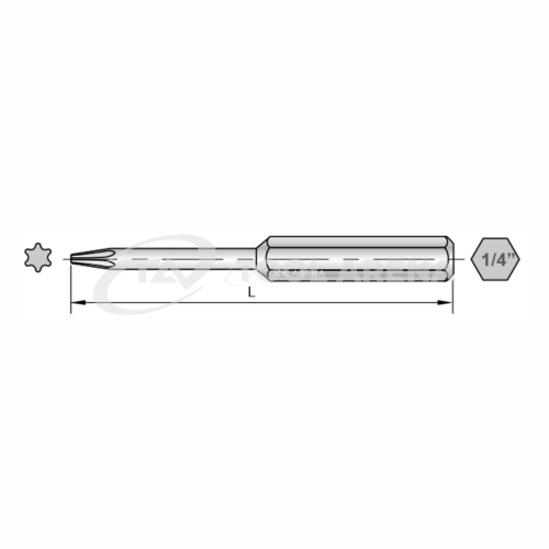 0-TPK-B01-TX07-50 Sloky 50mm биты TORX®