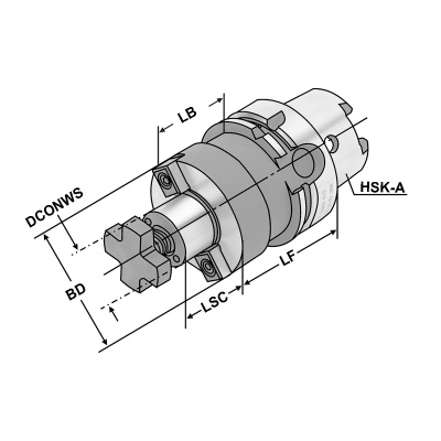 A100.11.22.2 Оправка для насадных фрез HSK100 - 22- 160, DIN 69893, форма A, Kemmler фото