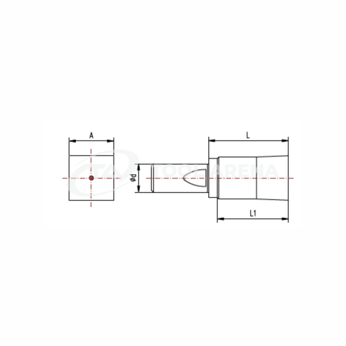 BRIGHETTI GL16K-Q-14-L45INOX PLUS Прошивка тип GL16 (удлиненная L=45 мм), квадратная ф14 мм, INOX PLUS