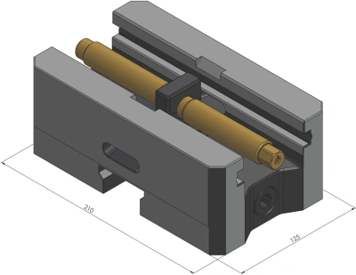 Центрирующие тиски Quick-Point Rail 125 фото