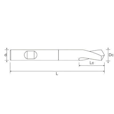 10.5612.1000 Сверло из быстрорежущей стали точечное D10 RACER Helion