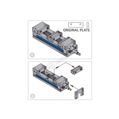 Тиски двухместные прецизионные TLD-40G/HV KS09010 фото