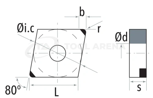 CNGA120412S-2 NBT9560C Пластина сменная твердосплавная NICHE