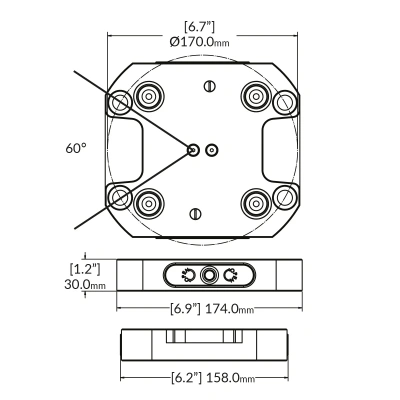 Плита нулевой точки RockLock 96mm 174mm x 158mm x 30mm фото