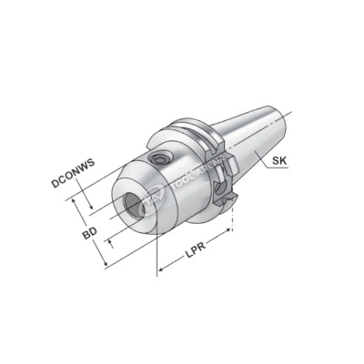 DC.403.04.40 Оправка для концевых фрез (Weldon) DC-SK40 - 40- 120, ISO7388-1 AD/AF DIN 69871, форма JD/JF (AD/B), Kemmler фото