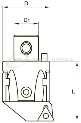 Блок расточной, чистовой 90° с режущими пластинами в гнездах ползунов, под пластинку CN☐☐ 1204☐☐L. Pinzbohr, A 05490 402 N. фото