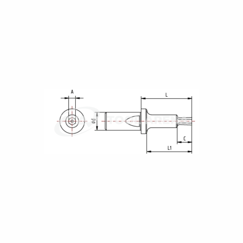 BRIGHETTI G16-E-6INOX PLUS Прошивка тип G16, шестигранная ф6 мм, INOX PLUS