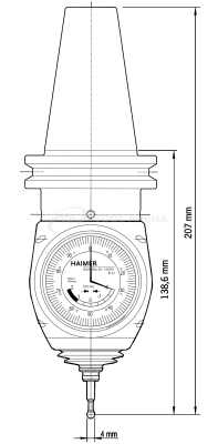 3d щуп Universal HAIMER с короткой оправкой BT40, 80.365.40.FHN | Toolarena
