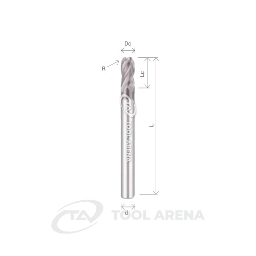 H-SEM4060X-r1,5 Фреза твердосплавная D6R1.5x13x80x6xZ4 ALTIN-NANO ARRALBE фото